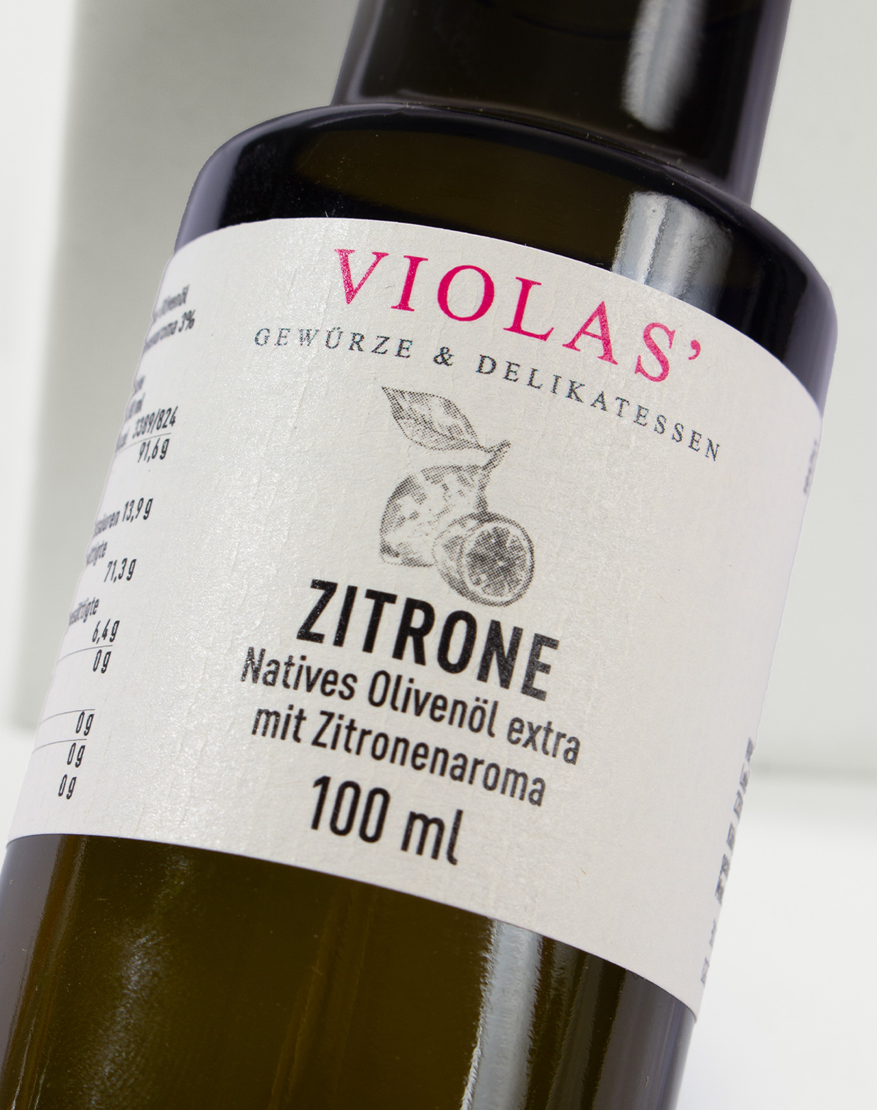 VIOLAS’ Mini Olivenöl »Zitrone« 