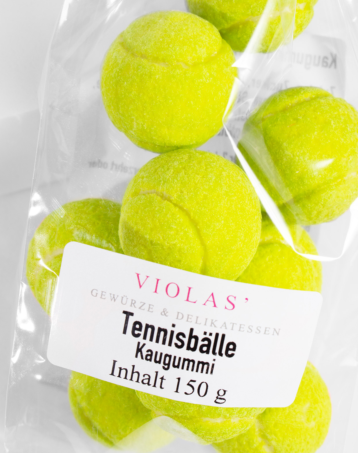 Kaugummi-Tennisbälle